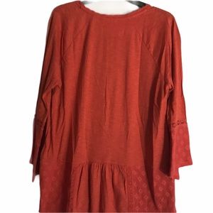 Style & Co. | Tops | New Style Co Peasant Blouse W Lace Embroidery ...